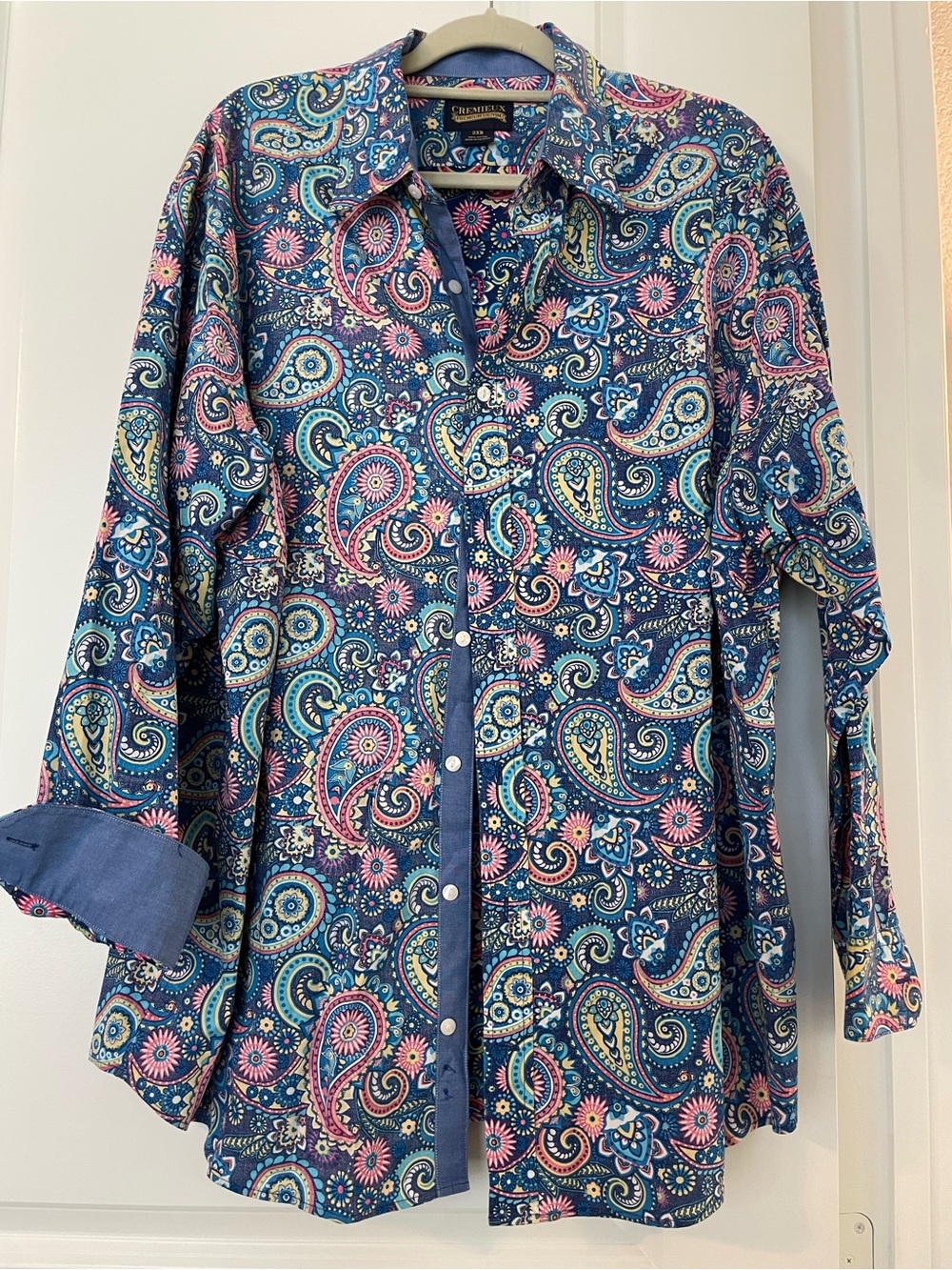 Daniel Cremieux Blue Paisley Button-Down Shirt